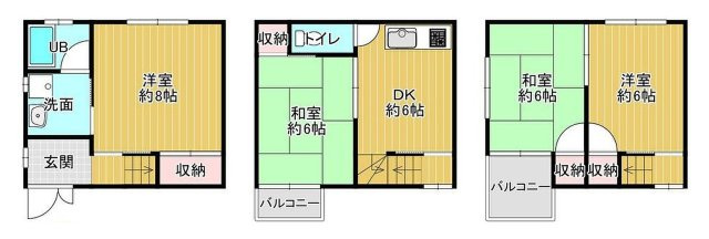 長居２丁目　中古戸建の間取り|【２ＷＡＹアクセス】ＪＲ阪和線「長居」駅まで徒歩５分！大阪メトロ御堂筋線「長居」駅まで徒歩６分！毎日の通勤・通学に便利ですね♪