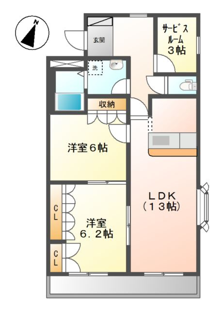 ラ・ヴィータ高取北の間取り