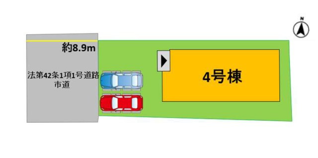 熊本市南区城南町碇第4-1棟（4号棟）の区画図|配置図（4号棟）