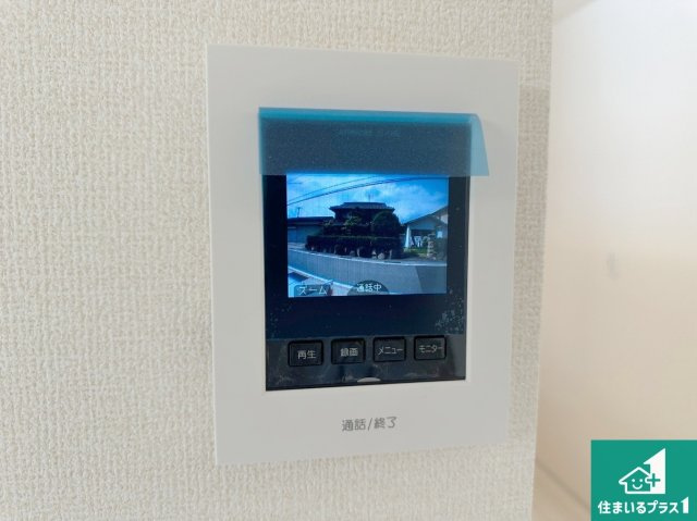 小野市本町　新築一戸建ての防犯設備|カラーモニターインターホン！声だけでなく来訪者の姿や顔がモニターで確認できるので、小さなお子様がいらっしゃるご家庭でも安心できます！