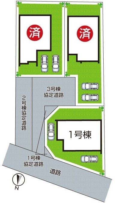 小野市本町　新築一戸建ての区画図|全3区画
