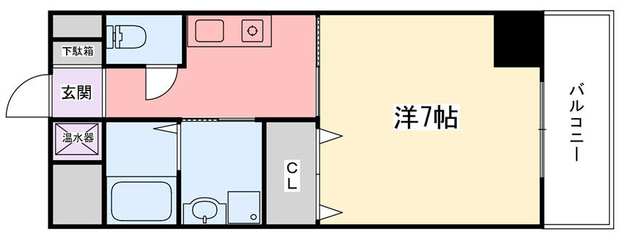 姫路市東延末２丁目の賃貸マンションの間取り