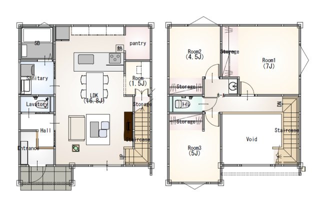 駿河区みずほ２丁目　新築一戸建て　全２棟　2号棟の完成予想図|完成予想図