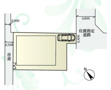 茅ヶ崎市高田4丁目　中古戸建の区画図