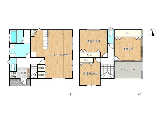 【間取り】 | 姫路市仁豊野／未入居戸建
