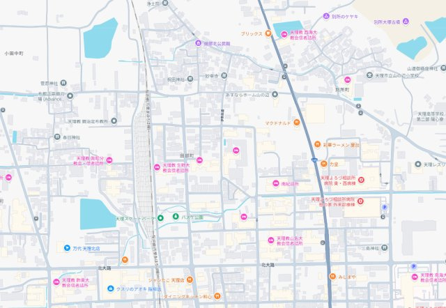 天理市田部町　第4期　新築一戸建ての地図