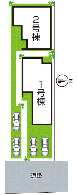 天理市田部町　第4期　新築一戸建ての区画図|全2区画