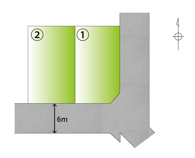 西浜2区画・新築戸建の区画図