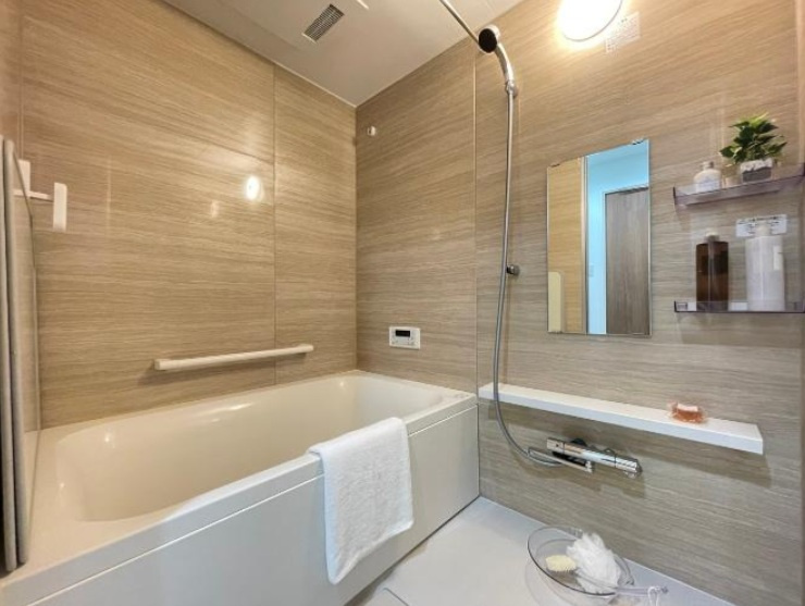 与野パークスクエアの浴室|コンパクトで使いやすいお風呂です