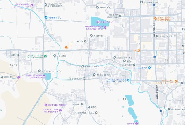 桜井市橋本　新築一戸建ての地図