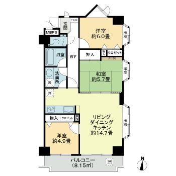 ライオンズマンション与野本町の間取り
