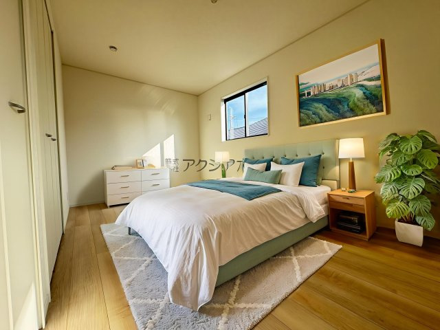 入間市新光・全2棟　新築一戸建　1号棟　～北西角地～の寝室|洋室8.7帖（家具はCG画像での表示になります）