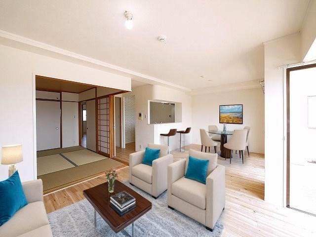 CERES学園前の居間・リビング|CGで家具等を配置したもので家具等は含まれません