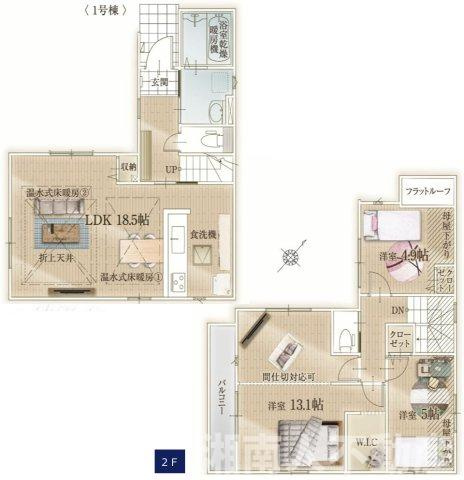 藤沢市鵠沼松が岡３丁目６７０８－８０新築戸建ての間取り