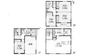 西区観音新町1丁目　№35955の間取り|４ＬＤＫ