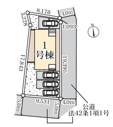 【仲介手数料無料】新築戸建　熊谷市石原1-53（全1棟）の区画図