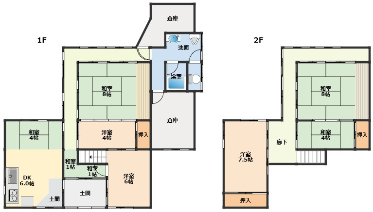 K様溝ノ口戸建の間取り