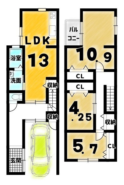 小坂町の間取り