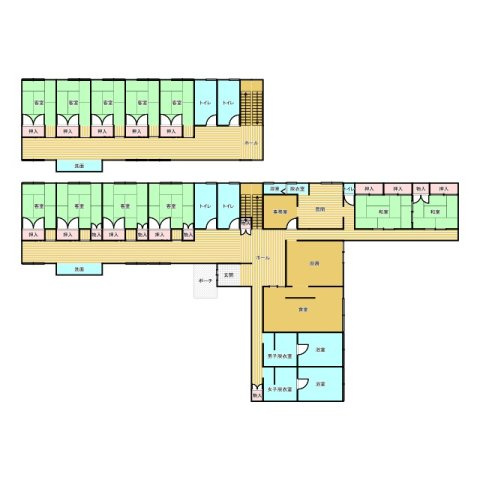 旅館としても福祉施設としても良し！今ならお得！栃木県さくら市葛城テナント募集！の区画図