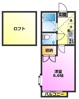 シャンブル日吉の間取り|2013年完成大型ロフト付きアパート♪