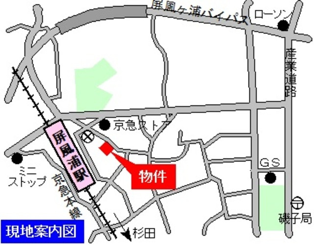 ＹＫ屏風浦の地図