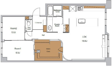 南薬院パークマンションの間取り