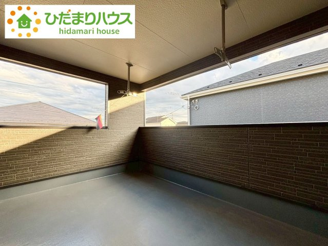 七光台第18　新築戸建　3号棟のバルコニー|人気が高いインナーバルコニーを採用♪天候を気にせず洗濯物を干せ、紫外線も気にせずに済みます(*^^)v							
