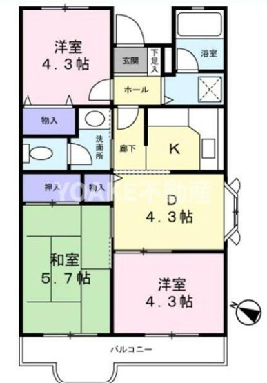 【間取り】 | 東建ニューハイツ東林間