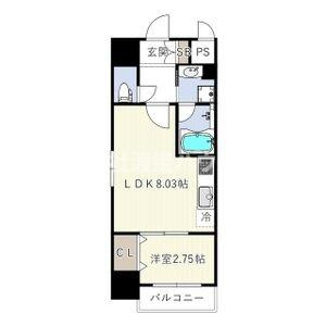 Fortuney江坂Ⅰの間取り