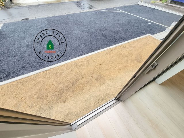 宮崎市熊野第4-2棟（2号棟）のバルコニー|将来的にウッドデッキなど施工して、素敵なバルコニースペースを活用できます。