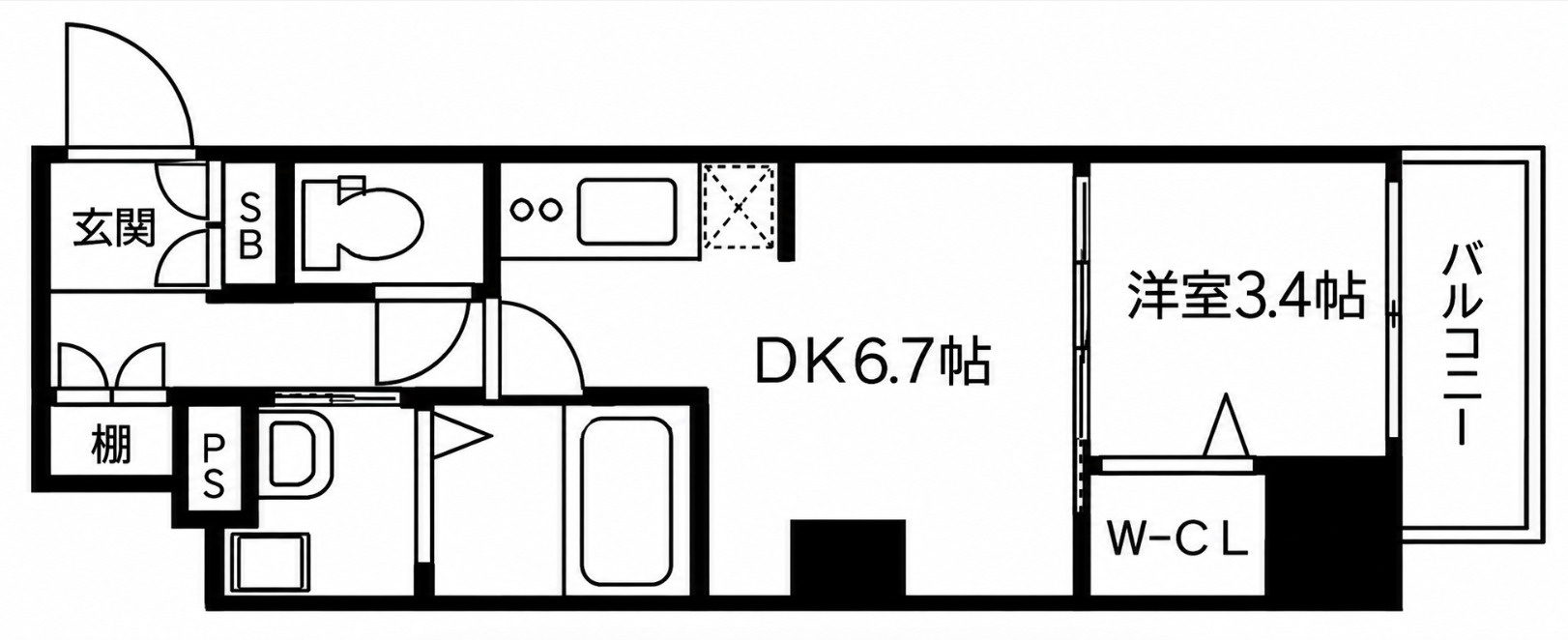 ファーストフィオーレ心斎橋イーストの間取り
