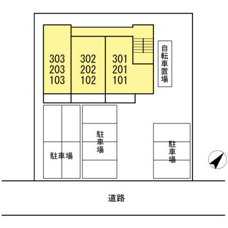 六軒屋シティパレスの駐車場
