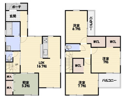 伏見区桃山町大島　新築戸建の画像