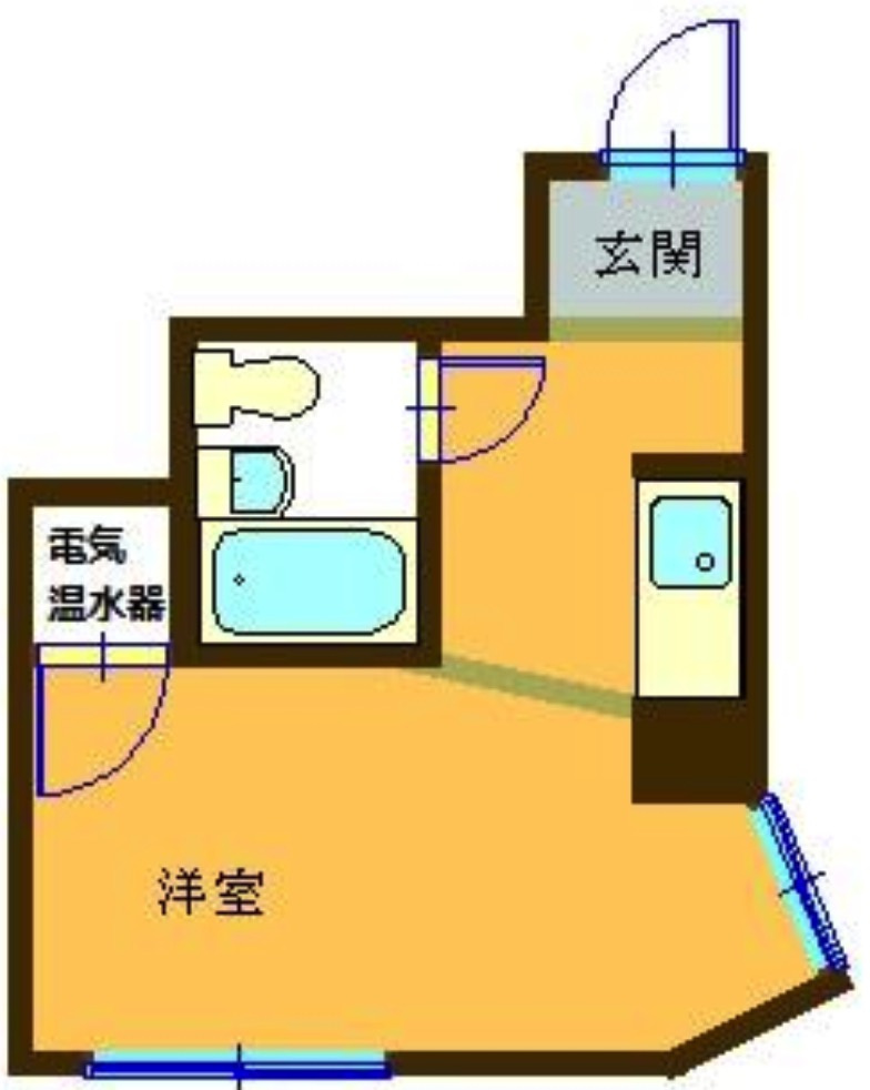 東神田サマリヤマンション　1K・オーナーチェンジの間取り