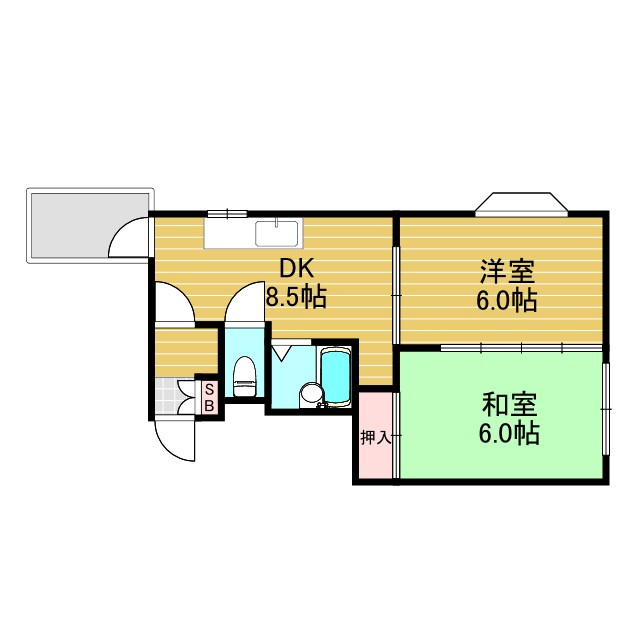 コンフォート片岡の間取り