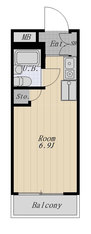川崎京町センチュリー21 405号室の間取り