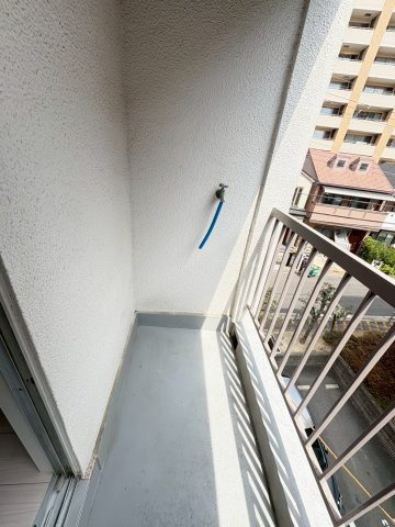 千里丘マンションのバルコニー