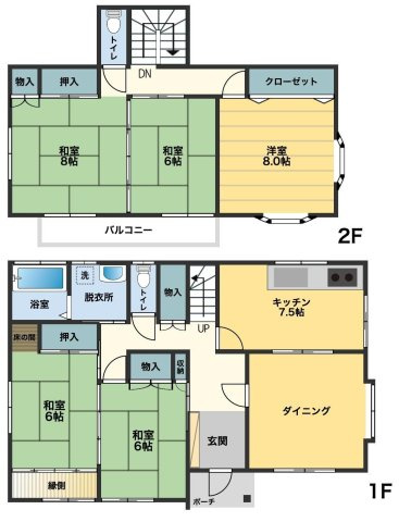 栃木県下都賀郡野木町丸林 中古物件の間取り