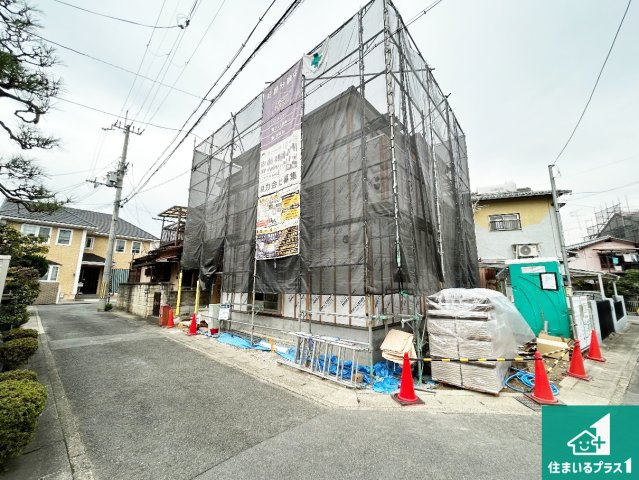 京都市右京区梅津北浦町　第1期　新築一戸建ての外観|現在建築中！落ち着いた街並みで新生活を始めることが出来そう！周辺の物件も併せてご紹介させて頂きます！