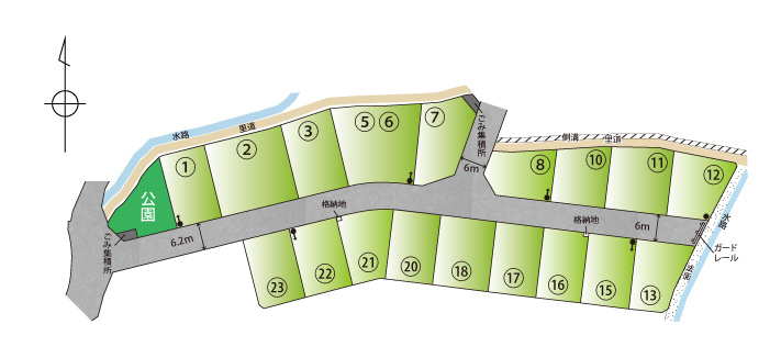 山崎北NTⅢ・新築戸建の区画図