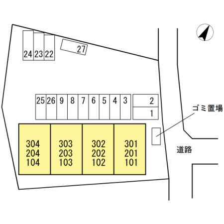 グリーンハイツⅡの区画図