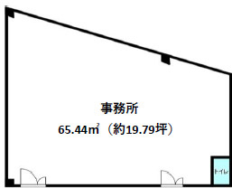 近江八幡市鷹飼町の店舗事務所の区画図