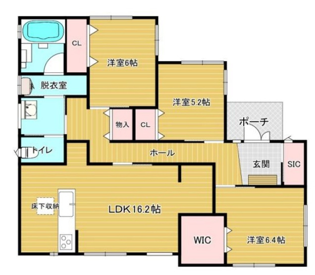 【間取り】 | 岩出市中迫631-11 | 間取りは3LDKになります。