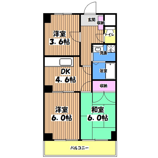 【間取り】 | ロイヤルタウン下九沢