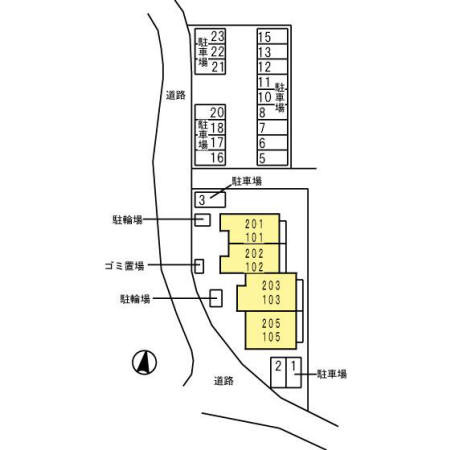 ラマージュⅢの区画図