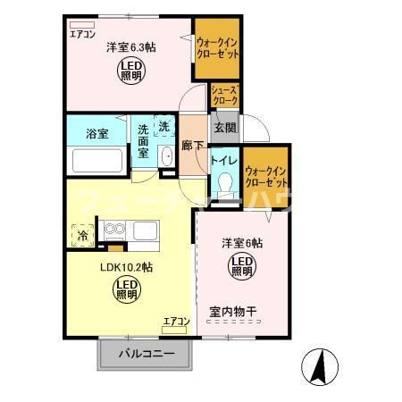 グランマーレ　Eの間取り
