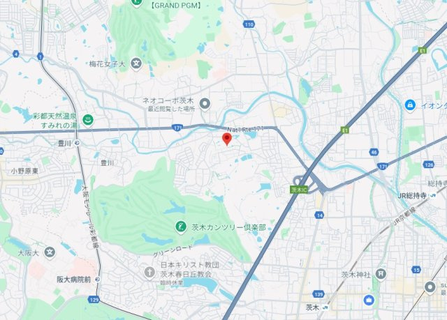 シェモア茨木市郡山の地図
