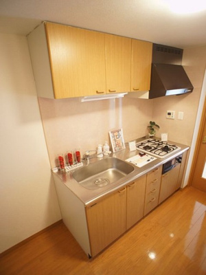 【キッチン】 | ウィステリア府所 | システムキッチン2口ガスコンロ付です♪