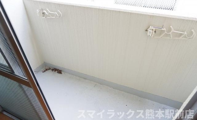熊本市中央区坪井１丁目の賃貸マンションのバルコニー