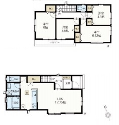 さいたま市北区奈良町　79番　新築一戸建て　ハートフルタウン　Bの間取り|さいたま市北区奈良町　79番　新築一戸建て　ハートフルタウン　B、4LDK、土地面積100.20m2、建物面積91.60m2